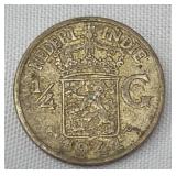 1941 P Netherlands East Indies 1/4 Gulden .720