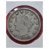 1903 Liberty Nickel With Cents