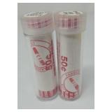 2- 50 cent Penny Rolls First day issue unsearched