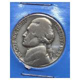 1944-D Jefferson 35& Silver Nickel