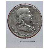 1960-D Franklin Silver Half Dollar