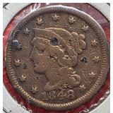 1848 Braided Hair Cent