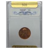 1969P Penny American Graded