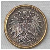 1912 Austria 2 Heller - Bronze Austrian Coin