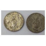 1941D 10 Centavos Philippines 1944D 10 Centavos