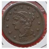 1855 Braided Hair Cent