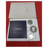 1976 3 Coin Set Silver PROOF Bi-Centennial 40%