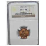 1950D Penny American Graded