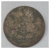 1835 INDIA-BRITISH, Victoria, 1/2 Anna,