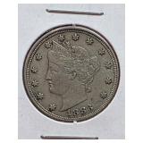 1883 Liberty Nickel Without Cents