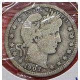 1907 Barber Quarter