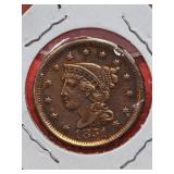1851 Braided Hair Large Cent