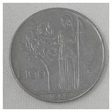 1959 Italy L.100 Coin Lire Lira