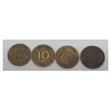 2-1950 10 Pfennig Germany 1-19491-1970