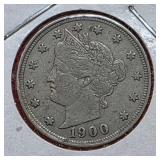 1900 Liberty Nickel With Cents