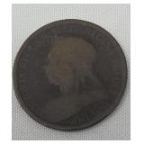 1901 Queen Victoria, half penny.