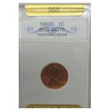 1962D Penny American Graded