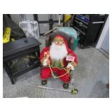 VERY NICE SANTA SITTING IN A CHAIR 27" TALL