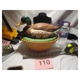 CERAMIC MALLARD DUCK SERVING TUREEN