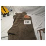 MENS BROWN LEVI 501 XX 38 X 34 JEANS