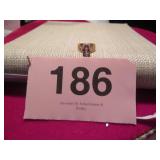 925 AMETHYST GOLD RING SIZE 8 (3.98G)