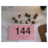 11 BEAUTIFUL JABO SWIRL MARBLES