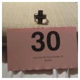 STAINLESS STEEL CROSS MANS RING SIZE 10