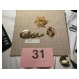 BROOCHES, ONE SIGNED OAJC