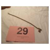 925 TENNIS BRACELET WITH HEART RUBYS