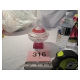 WESTMORELAND HOBNAIL RUBY FOOTED