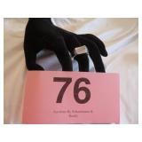 925 STERLING MANS DIAMOND RING SIZE 12