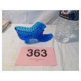 FENTON HOBNAIL CAT SLIPPER COBALT BLUE