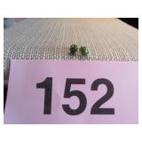 14KT SOLID YELLOW GOLD NEPHNITE EARRINGS