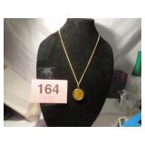 1976 TWENTY D GOLD TONE COIN NECKLACE