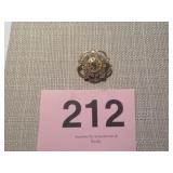 VTG GOLD TONE EASTERN STAR RHINESTONE