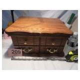 SOLID HEAVY OAK JEWELRY BOX (HAND MADE)