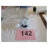 ART GLASS PAPER WEIGHT COBALT BLUE