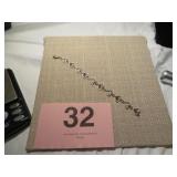 SIGNED 925 SILVER/GOLD AMETHYST BRACELET