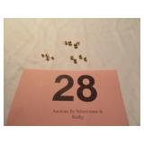 14KT (3 SIZES OF GOLD STUD EARRINGS ).76G