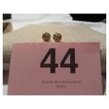 VTG SIGNED 18KT YELLOW GOLD SCREW ON