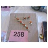 VTG STAR MOON GLOW TULIP SILVER TONE SET