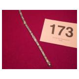 925 PINK SAPPHIRE/DIAMOND BRACELET(21.72G)