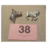 UNMARKED HORSE BROOCHES