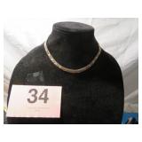 925 TRI COLOR WEAVE NECKLACE 31.00 G