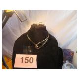 GOLD CHOCKER COLLAR NECKLACE/BRACELET