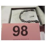 925 REAL DIAMONDS & BLUE TOPAZ BRACELET