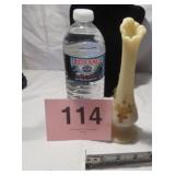 FENTON CUSTARD GLASS VASE HAND PAINTED