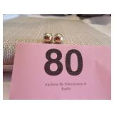 MARKED 585 14KT GOLD BALL EARRINGS 1.09 G