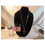 TURQUOISE SIGNED (TOWLE STERLING) CROSS