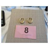 14KT MARKED MEXICAN STERLING EARRINGS